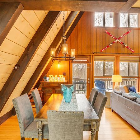 A-Frame Cabin With Hot Tub 1 Mi To Beech Mountain! Bagian luar foto